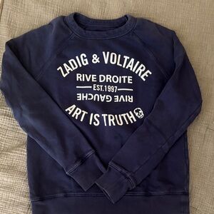 Zadig & Voltaire Blue Crewneck with White Print